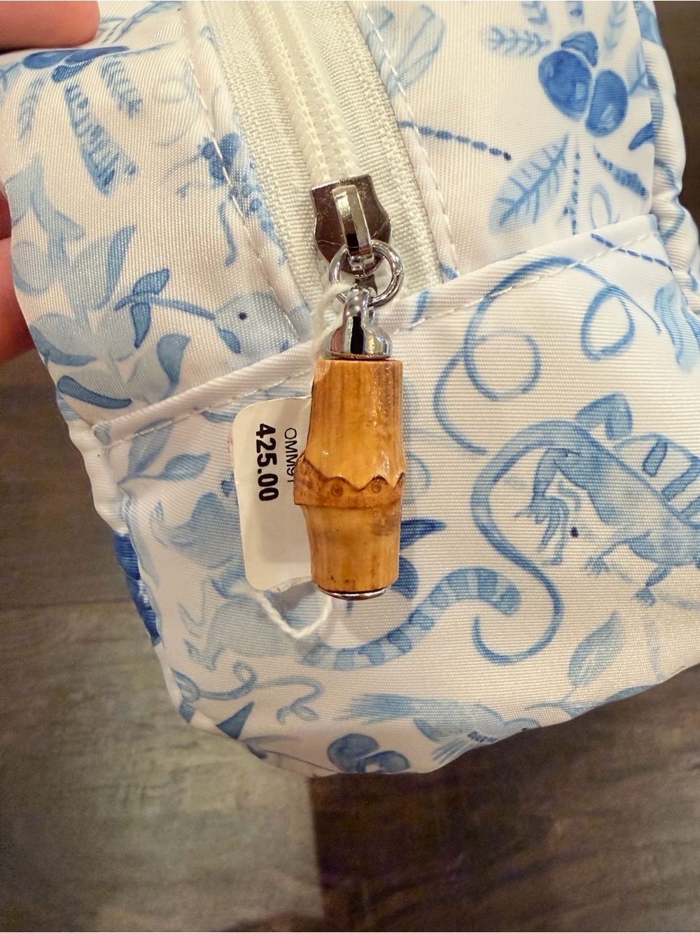 Oh My Mahjong Katherine Cardy Amazon Storage Bag Blue White Tropical Travel Bag - Picture 4 of 7